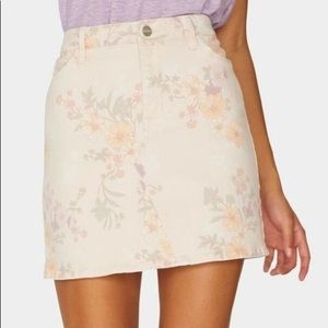 Pink Floral Mini Skirt